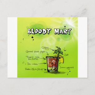 Bloody Mary Recipe Postkarte
