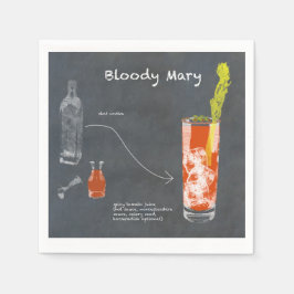 Bloody Mary Recipe Serviette