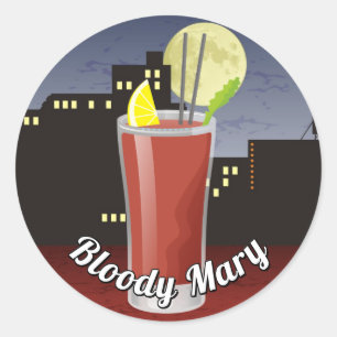 Bloody Mary Runder Aufkleber