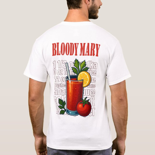 Bloody Mary T-Shirt – Bold Brunch Cocktail (Rückseite)