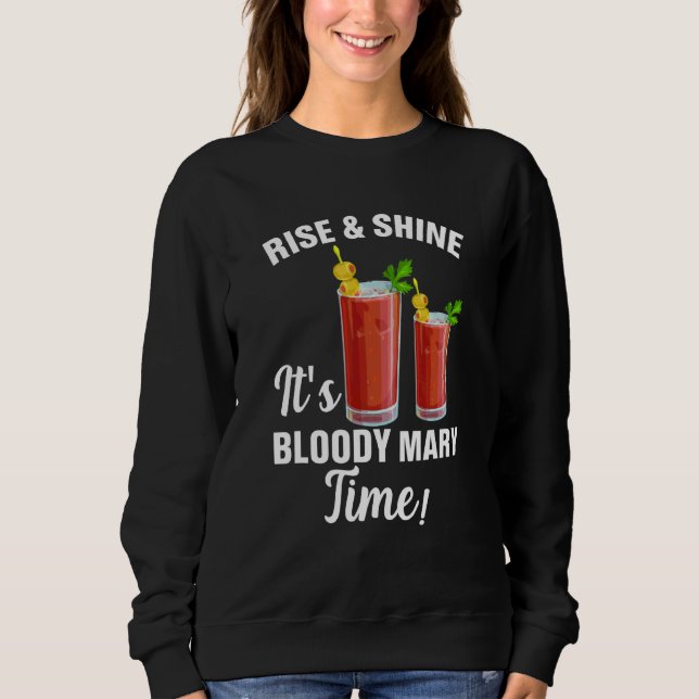 Bloody Mary Time Niedlich Cocktail Girls Dress Sweatshirt (Vorderseite)