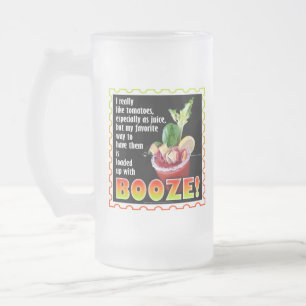 BLOODY MARY, voll mit Alkohol! Mattglas Bierglas
