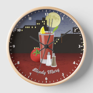 Bloody Mary Wanduhr