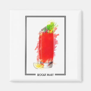 Bloody- Marycocktail-Markierungs-Skizze Magnet