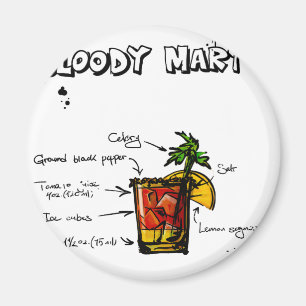 Bloody- Marycocktail-Rezept Magnet