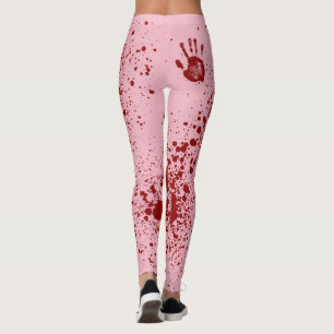Bloody Mess auf Pink Leggings