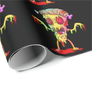 Bloody Niedlich Zombie Pizza Slice Geschenkpapier