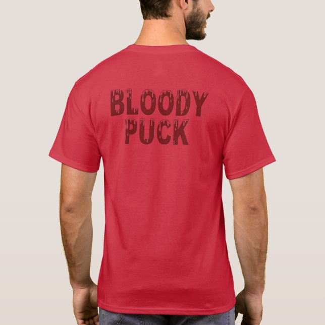 Bloody Puck Männer Roter T - Shirt zurück (Rückseite)