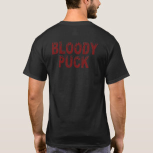Bloody Puck Männer schwarzer T - Shirt zurück