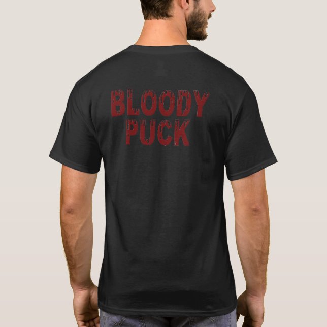 Bloody Puck Männer schwarzer T - Shirt zurück (Rückseite)