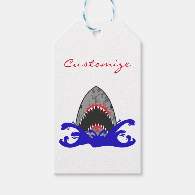 Bloody Shark Jaws Thunder_Cove Geschenkanhänger (Vorderseite)
