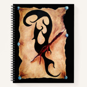 Bloody Tattoooed Skin Halloween Horror Notizbuch