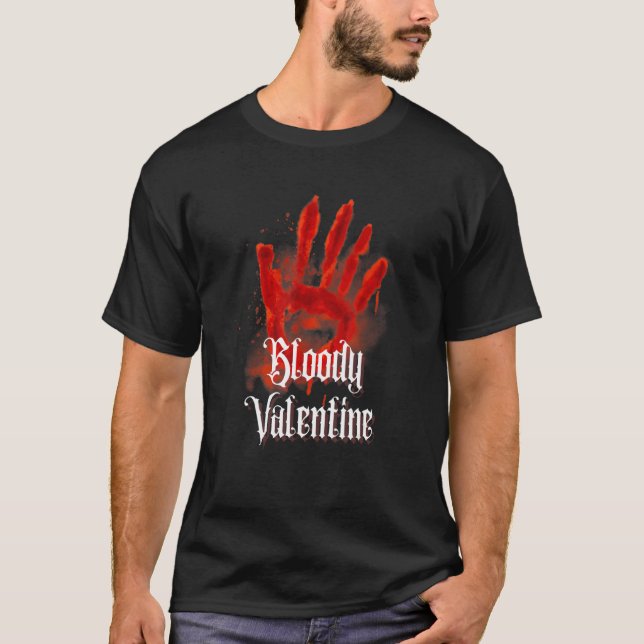 Bloody Valentine Gothic Emo Mysterious Occult Divi T-Shirt (Vorderseite)