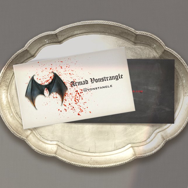 Bloody Vampire Bat Wings Visitenkarte (Von Creator hochgeladen)