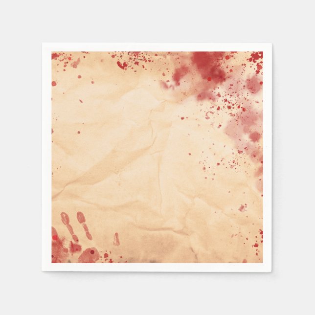 Bloody Vintag Paper Halloween Gothic-Party Serviette (Vorderseite)