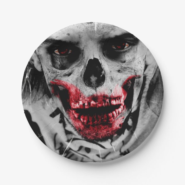 Bloody Zombie Apokalypse Party Paper Cake Plate Pappteller (Vorderseite)