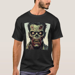 Bloody Zombie Face Comic Pop Art Halloween T-Shirt