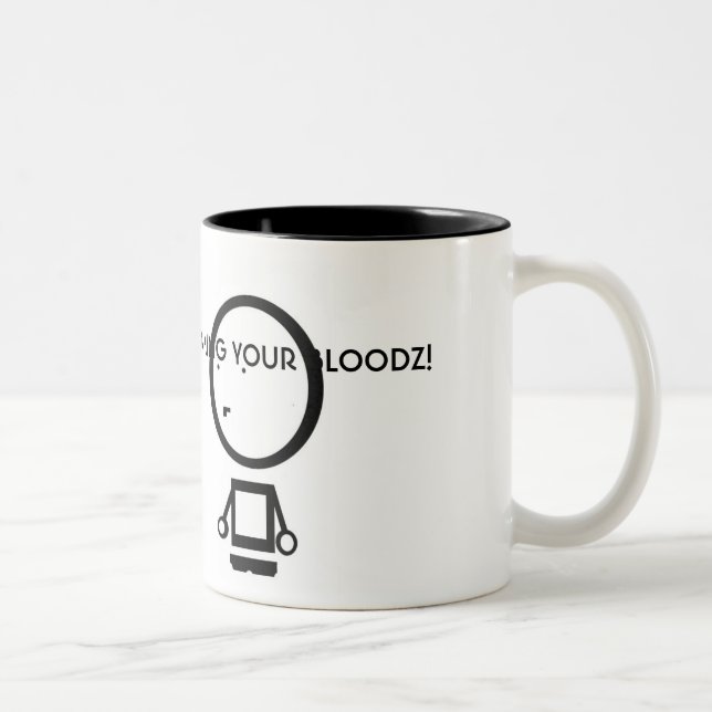 BLOODZ! ZWEIFARBIGE TASSE (Rechts)