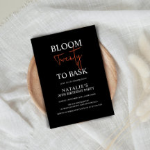 Bloom 20 zu bitten I Black Adult Birthday Party
