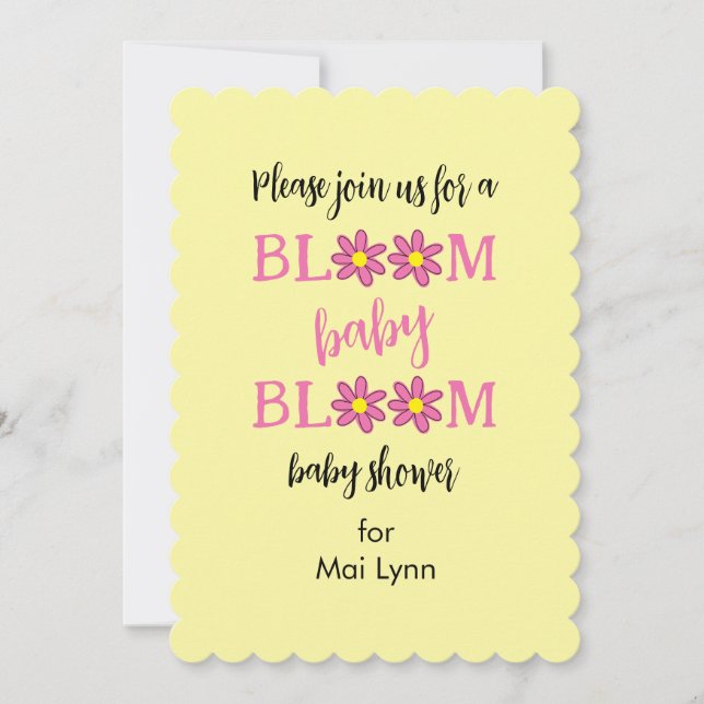 Bloom Baby Bloom Baby Dusche Einladung (Vorderseite)