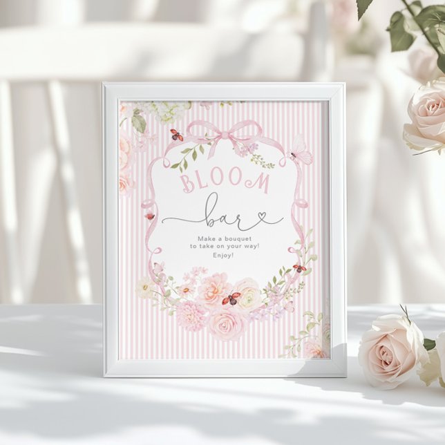 Bloom Bar Love Bug Florale Babyparty Poster (Von Creator hochgeladen)