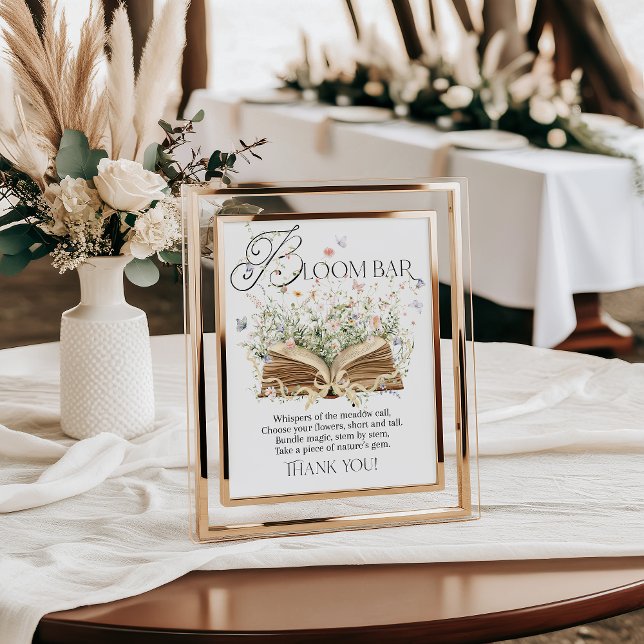 Bloom Bar New Kapitel Buch Thema Wildblume Poster (Von Creator hochgeladen)