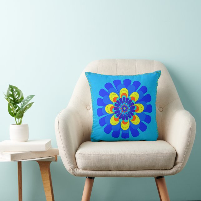 Bloom Blue Kissen (Stuhl )