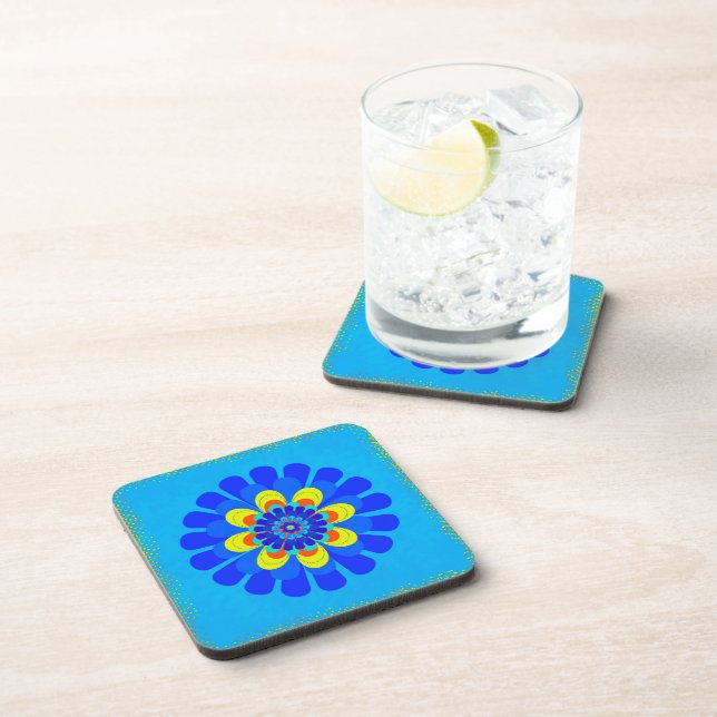 Bloom Blue Untersetzer (Rechte Seite)