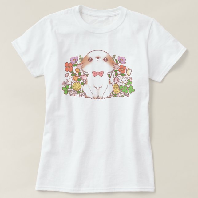 Bloom Blume und Mochi Niedlich Kawaii farbenfroh T-Shirt (Design vorne)
