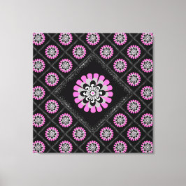 Bloom Blush Diagonal Patchwork Leinwanddruck