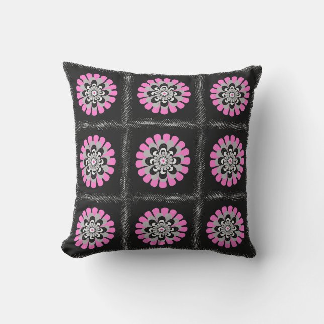 Bloom Blush-Patchwork Kissen (Vorderseite)