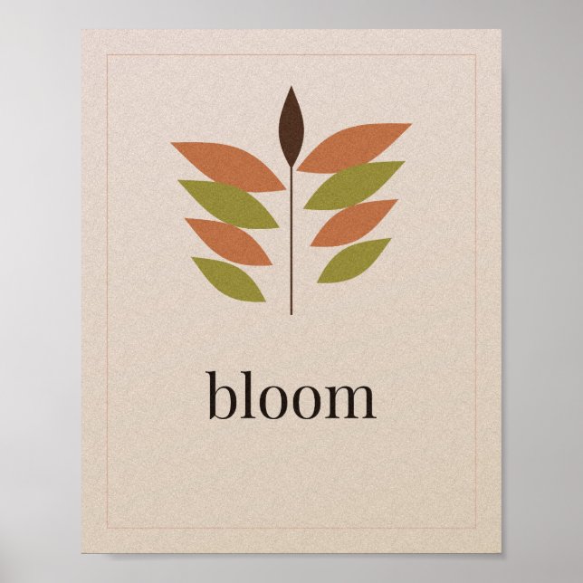 Bloom Boho Terrakotta-Bogen-Sonne-Kunstposter Poster (Vorne)