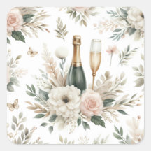 Bloom & Bubbles Feier-Sticker