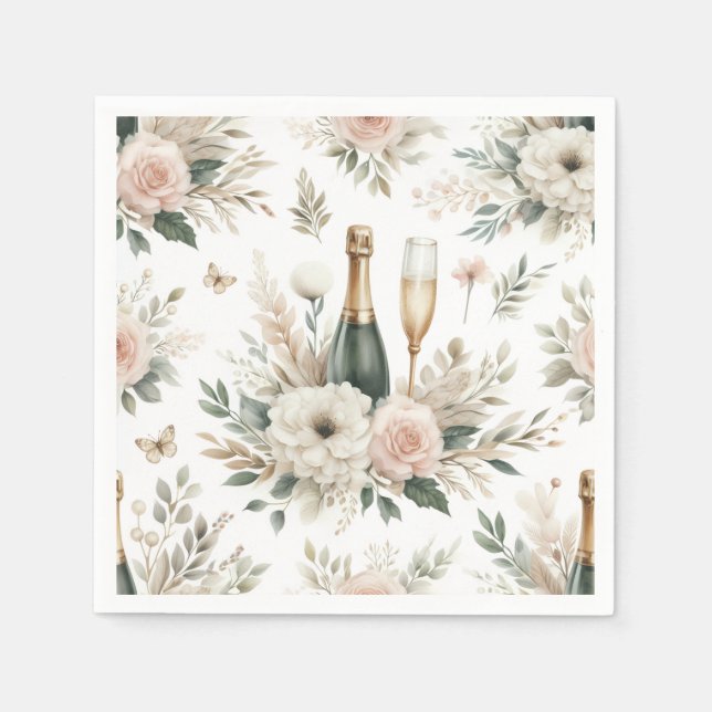 Bloom & Bubbles Papier-Servietten Serviette (Vorderseite)
