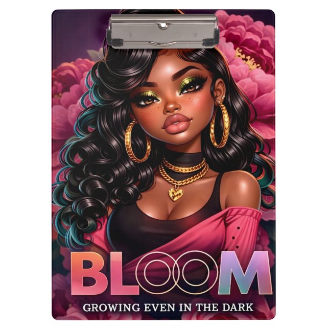 Bloom Clipboard – Wachsend selbst in der Dunkelhei Klemmbrett (Vorderseite)