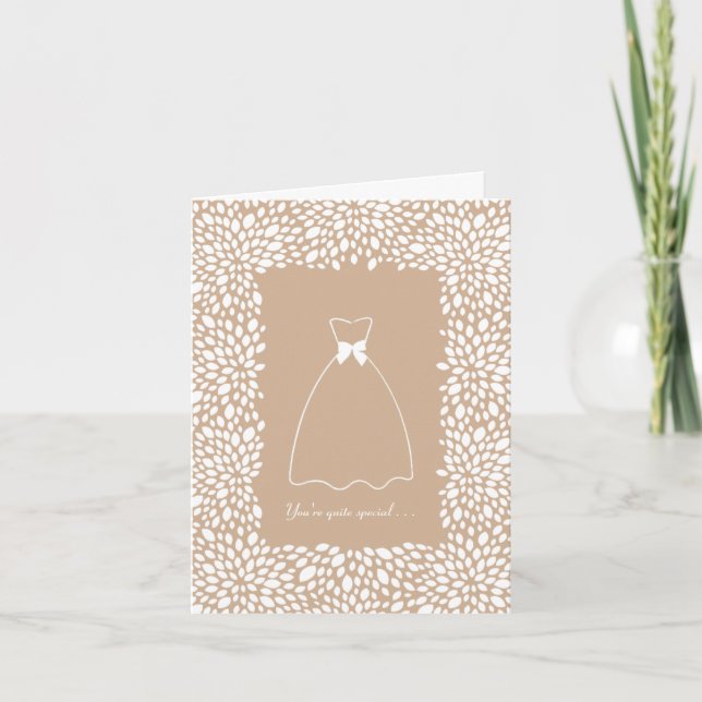 Bloom Customizable Bridesmaid Request Card Einladung (Vorderseite)