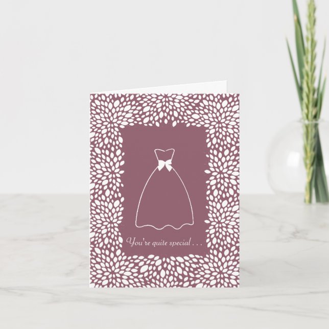 Bloom Customizable Bridesmaid Request Card Einladung (Vorderseite)
