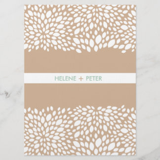 Bloom Customizable Wedding Program in Cashmere Programm