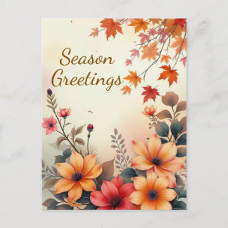 Bloom der Herbstpostkarte Feiertagspostkarte