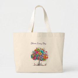 Bloom Every Day Floral Tree  Jumbo Stoffbeutel