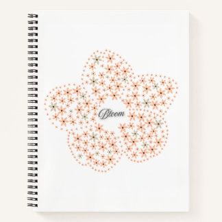 Bloom Floral Design – Beige and Orange Flower  Notizbuch