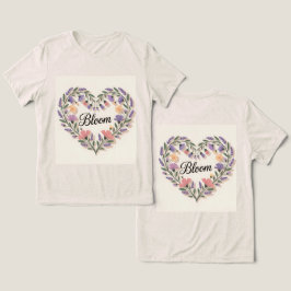 Bloom Floral Heart Oatfood Tri-Blend Shirt
