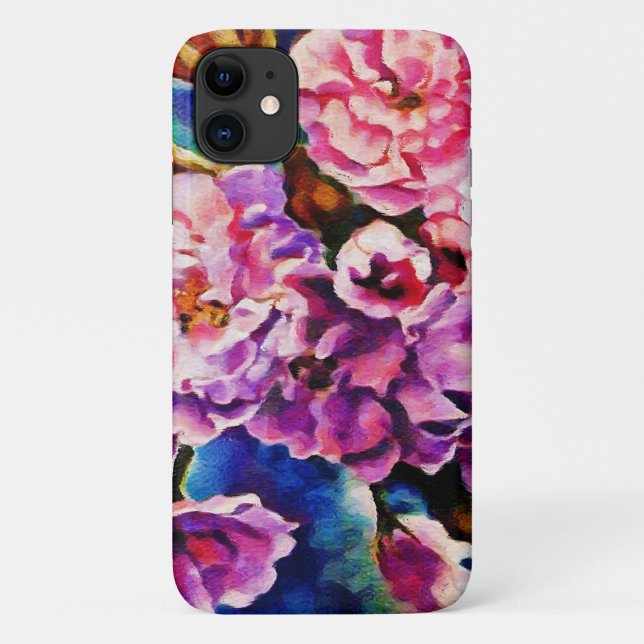 Bloom Floral Sun Fuchsia Pink Art Case-Mate iPhone Hülle (Rückseite)
