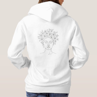 "Bloom" Florale Damen-Gesichtskunst T-Shirt | Boho Hoodie