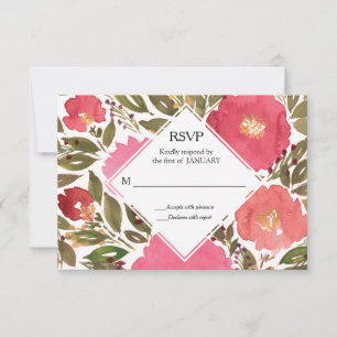 Bloom Flowers RSVP-Karte Einladung