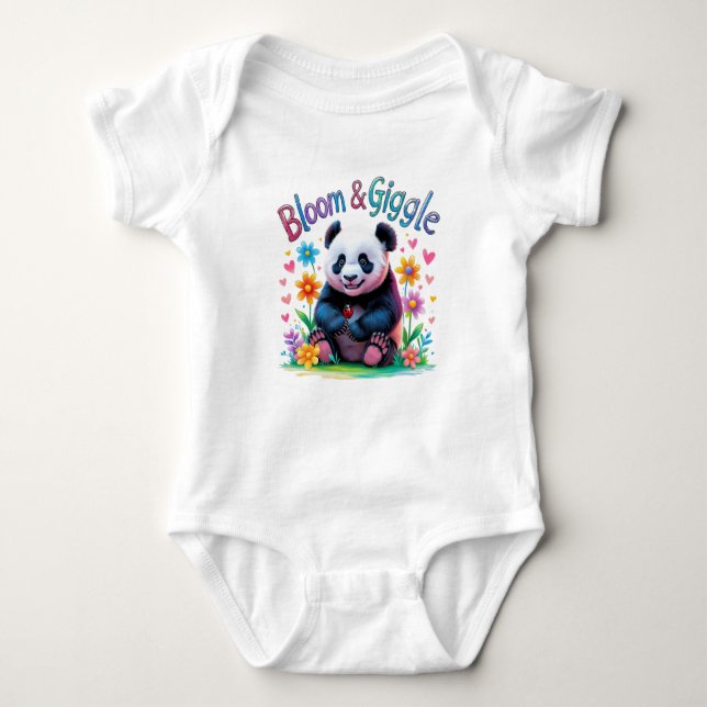 Bloom & Giggle Baby Panda 1 Jahr Outfit Baby Strampler (Vorderseite)