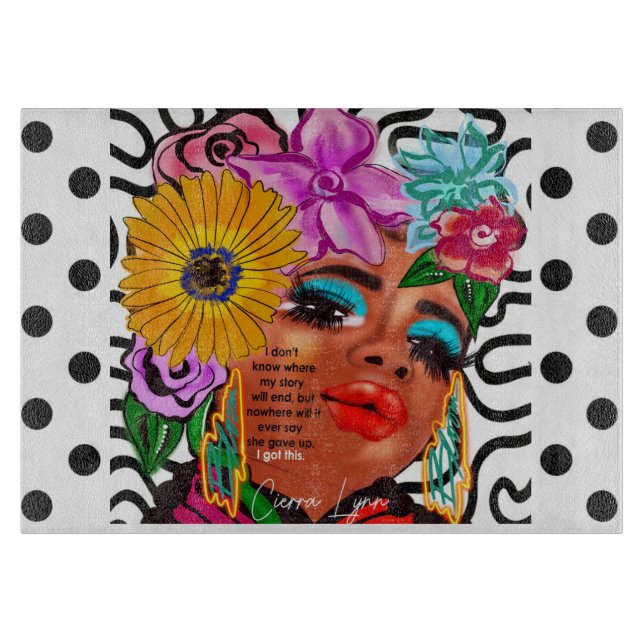 Bloom Glass Cutting Board Schneidebrett (Vorderseite)