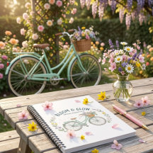 Bloom & Glow Vintage Floral Fahrrad Frühlingsgarte