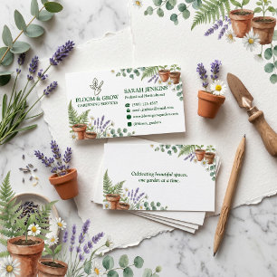 Bloom & Grow Gartenservice Visitenkarte