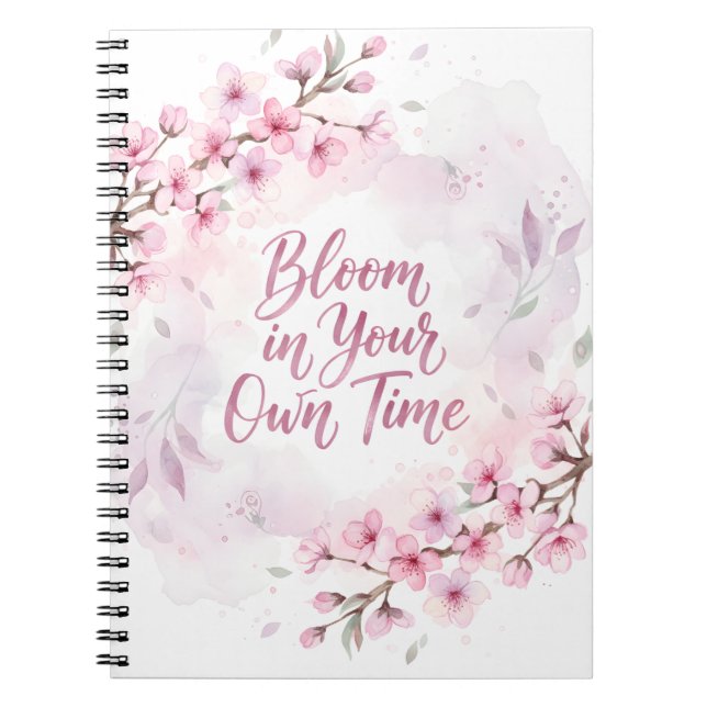  Bloom in Your Own Time Spiral Photo Notebook Notizblock (Vorderseite)